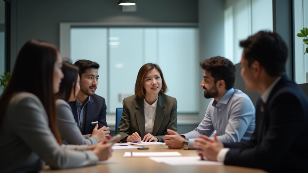 Team collaborating on creative problem-solving